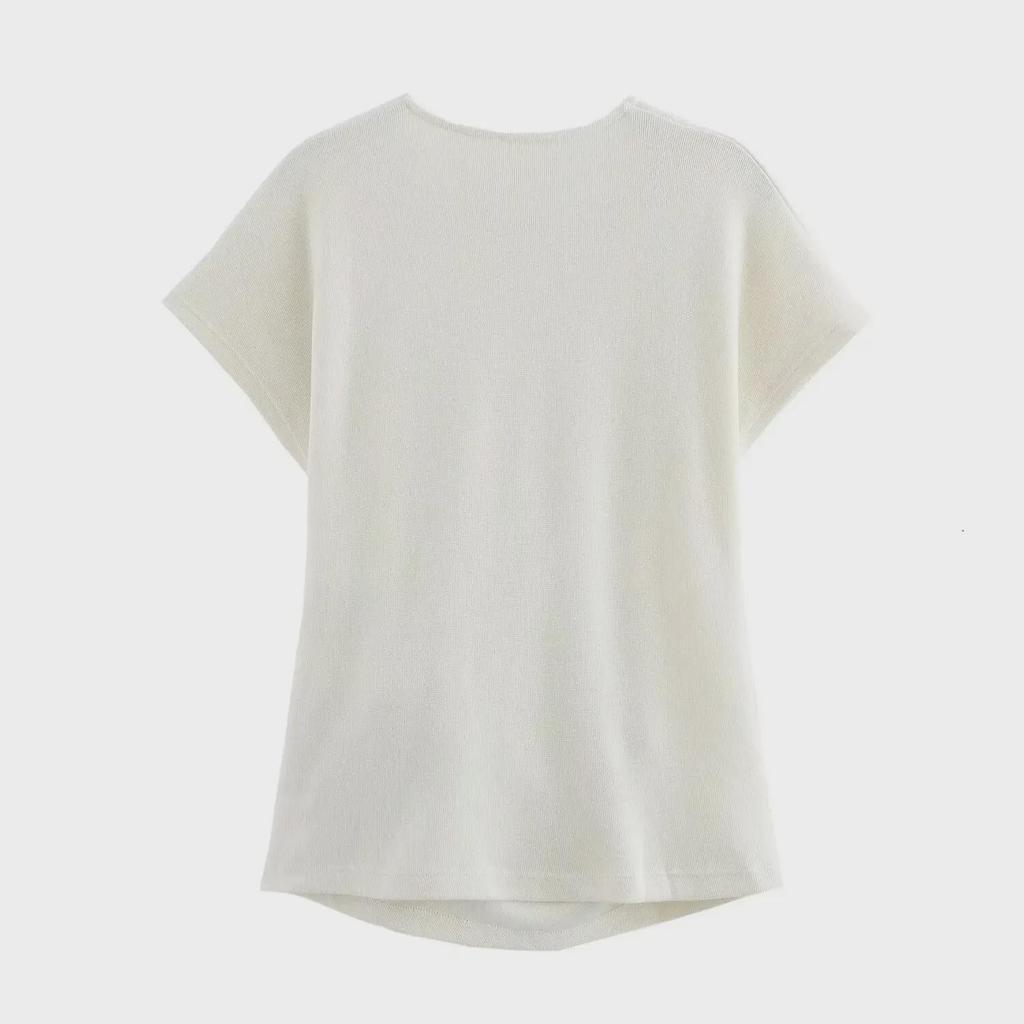 Women's Round Neck Knitted Top + A-Line Skirt Set