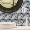 10pcs Grey Marble Texture Tiles Sticker Kitchen Backsplash Oil-proof Bathroom Cupboard Home Decor Self-adhesive Art Wallpaper