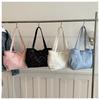 Simple Star Pattern Canvas Tote Bag for Women Large Capacity Casual Shoulder Handbag KTB