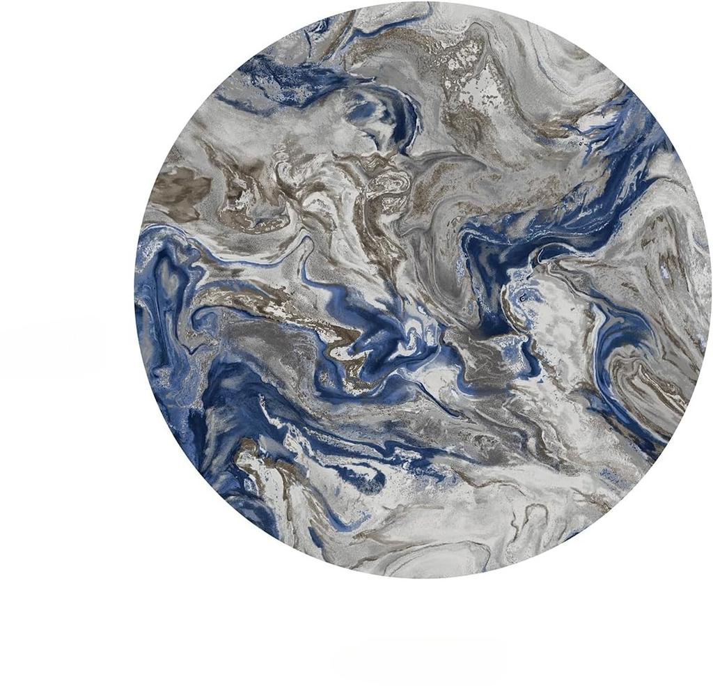 Marble Textured Circular Carpet Modern Art Pattern Anti Slip Carpet Abstract Floor Carpet Living Room Bedroom Home Decoration