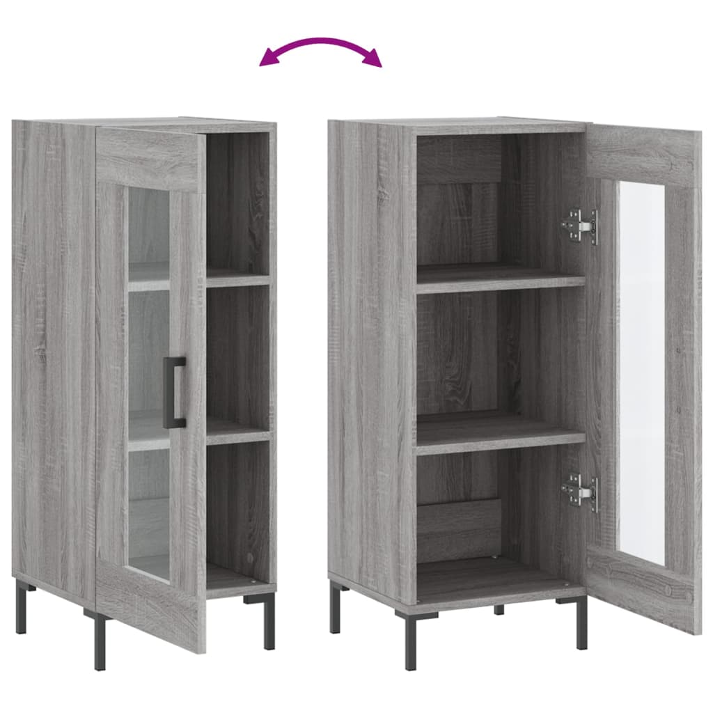Sideboard Gray Sonoma 34.5 X 34 X 90 Cm Particleboard
