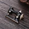 Retro Sewing Machine Brooch with Rhinestones
