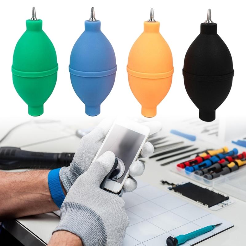 Heavy Duty Rubber Air Dust Blower with Ergonomic Aluminum Design Small Portable Air Blowr for Electronics Maintenance