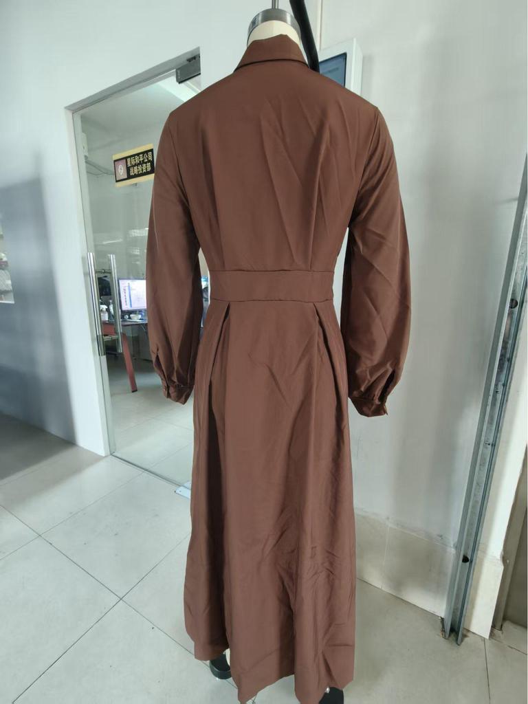 Elegant Long Sleeve Autumn/Winter Maxi Dress with Big Swing Skirt