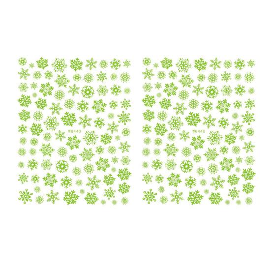 1/2Pcs Colorful Snowflake Nail Art Sticker Self-adhesive DIY Home Salon Winter Christmas Snowflake Women Fake Nail Decoration Decal
