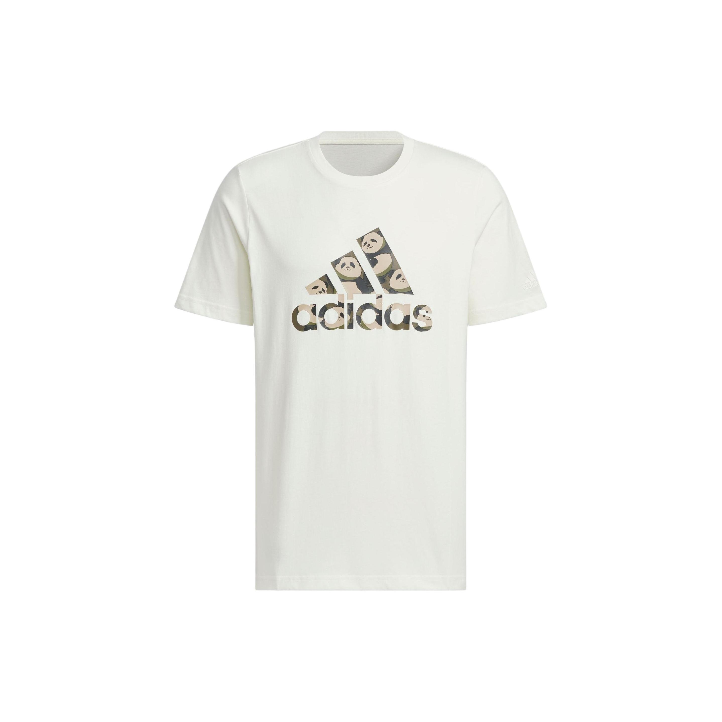 adidas China T-Shirt Asia Sizing  White Tan  Men s JI6840 L