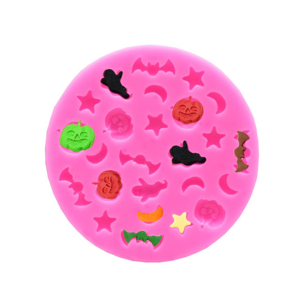 Halloween Pumpkin Star Moon Bat Shape Silicone Cake Mold Bakeware Mould for Chocolate Jello DIY Fondant Cake Decoration Tools