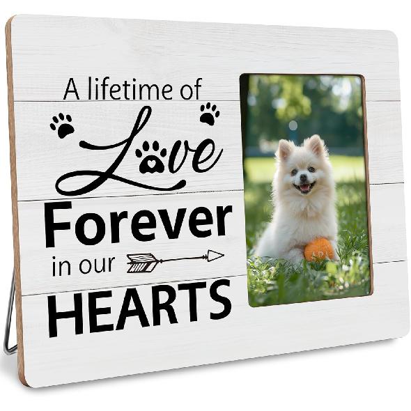 Pet Memorial Gifts for Dogs Remembrance Picture Frame, Loss of Dog Sympathy Gift, My Hardest Goodbye Frames Fits 4x6 Photo