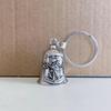 Vintage Zinc Alloy Angel Wings Bell Keychain for Bikers