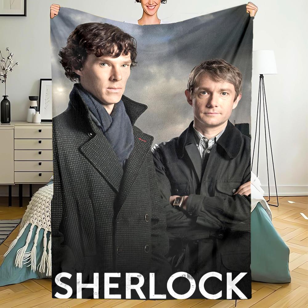 Sherlock Theme Printed Blanket - Perfect for Couch, Bed, Travel & Outdoor Use | Machine Washable, Cozy & Durable.