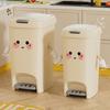Creamy Home Trash Bin with Hand and Foot Pedal, Large Capacity for Waste Management Waste Bin