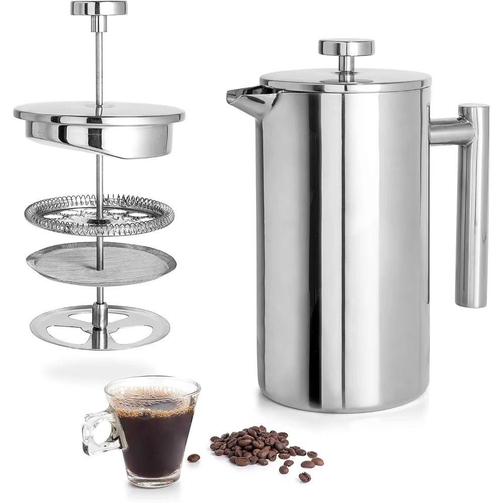 Filtration System Insulated Coffee Pot Double Wall Stainless Steel Coffee Brewer  Espresso Coffee