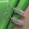925 Sterling Silver Vintage Embossed Scroll Pattern Earrings - Fashionable Banquet Jewelry