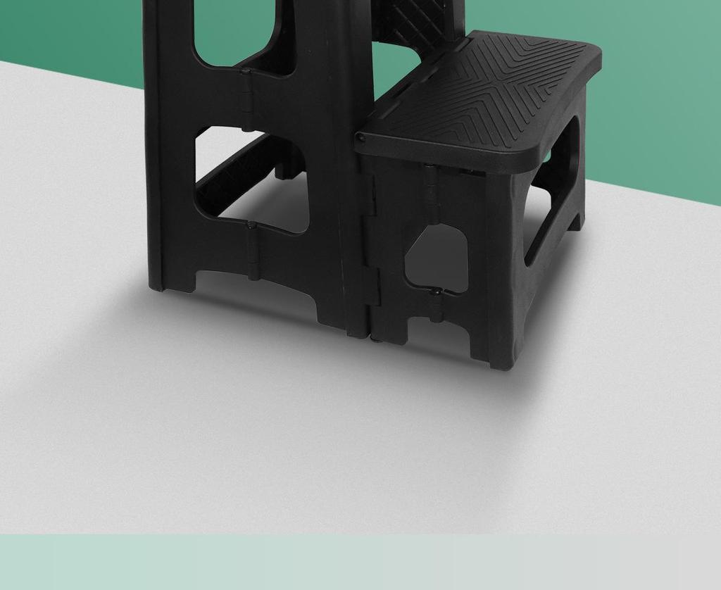 Portable Multi-Functional Two-Step Anti-Slip Folding Ladder Stool