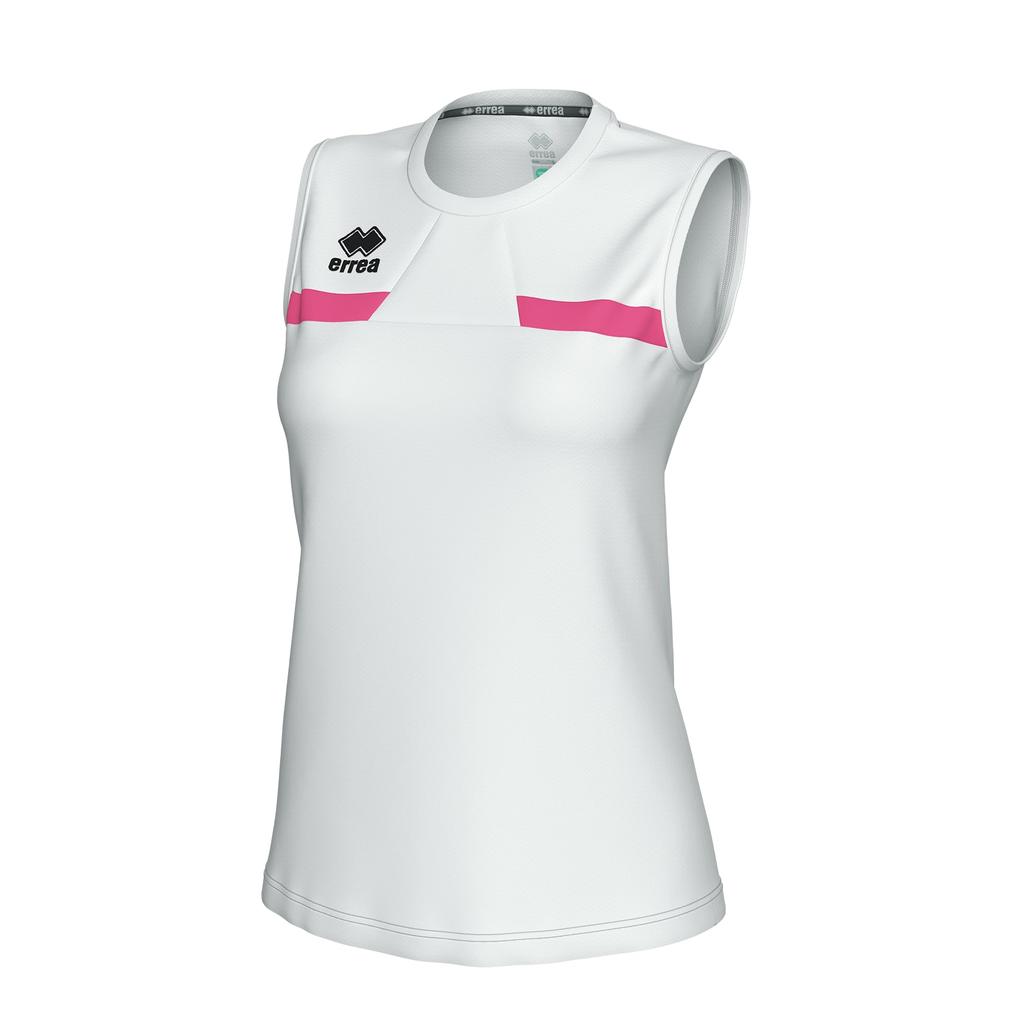 Competition Sleeveless Shirt MARGIE Pink [Elea] White/Neon
