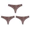 3PCS Women's Fashion Basic Elastic Comfortable Sexy Leopard Print Underwear