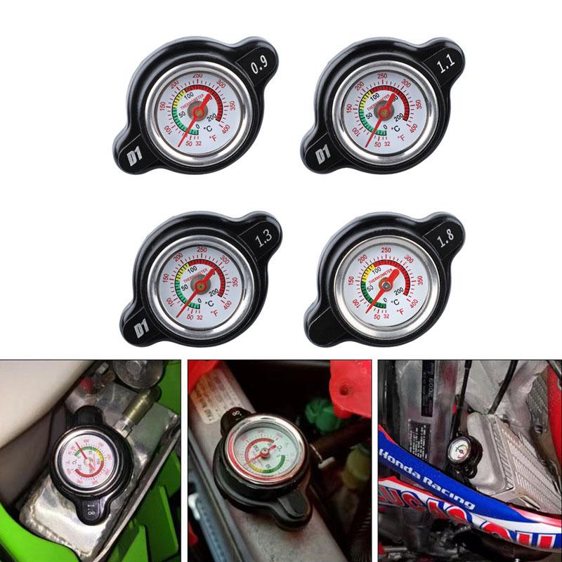 For Motorcycles Water Temperature Gauge 0.9 Bar 1.1 Bar 1.3 Bar 1.8Bar with Utility Safe Car Thermost Radiator Cap Cover Head