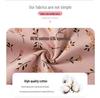 High-Waisted Cotton Printed Seamless Plus Size Antibacterial Briefs for Middle-Aged Women