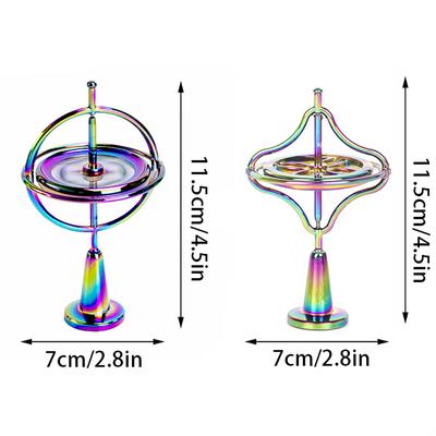 Mechanical Gyroscope, Metal Anti Gravity Fingertip Gyroscope Toy, Pressure Reducing Balance Toy, Dazzling and Cool Color Series