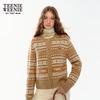 Teenie Weenie Women's Fair Isle Jacquard Round Neck Knit Cardigan