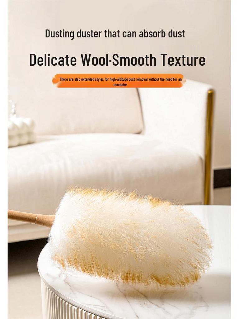Retractable Chicken Feather and Wool Duster for Household and Car Cleaning