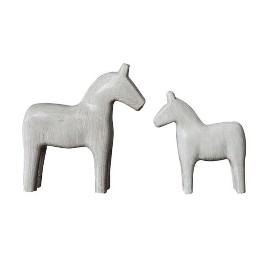 2 ks Dřevořezba Socha koně Abstraktní Umělecká Figurka poníka Zvířecí socha Ozdoba pro domácí kancelář Stolní dekorace