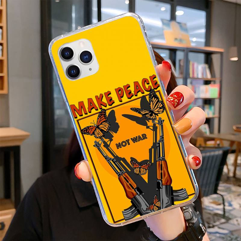 AK47 Handgun Gun BUllets Phone Case for iPhone 11 12 13 Mini Pro Max 8 7 6 6S Plus X 5 SE 2020 XR XS Case Shell