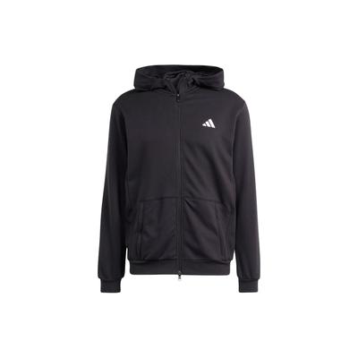 Men's Knit Training Full-Zip Hooded Jacket Black IT4308
