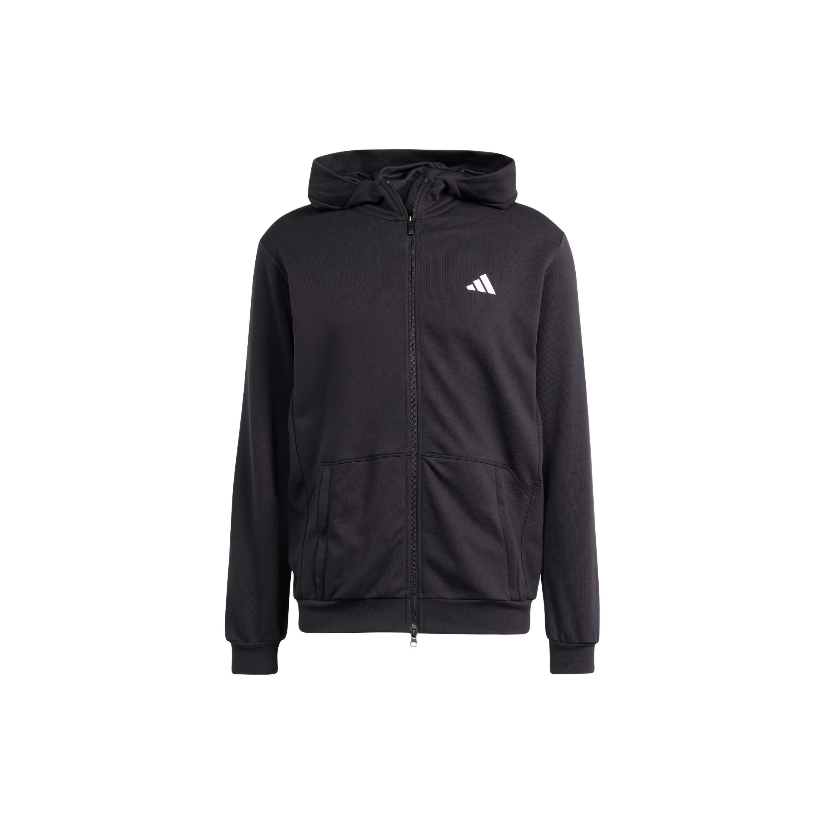 adidas Men s Knit Training Full-Zip Hooded Jacket Black IT4308 S