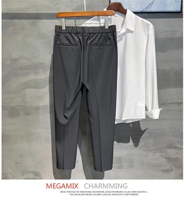 Schwarze Herren Freizeithose mit geradem Bein - Trendig, vielseitig kombinierbar, locker geschnitten für Frühling und Herbst
