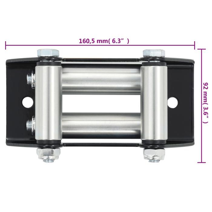 VidaXL Guide-câble à 4 voies Acier 3500-4500 lbs