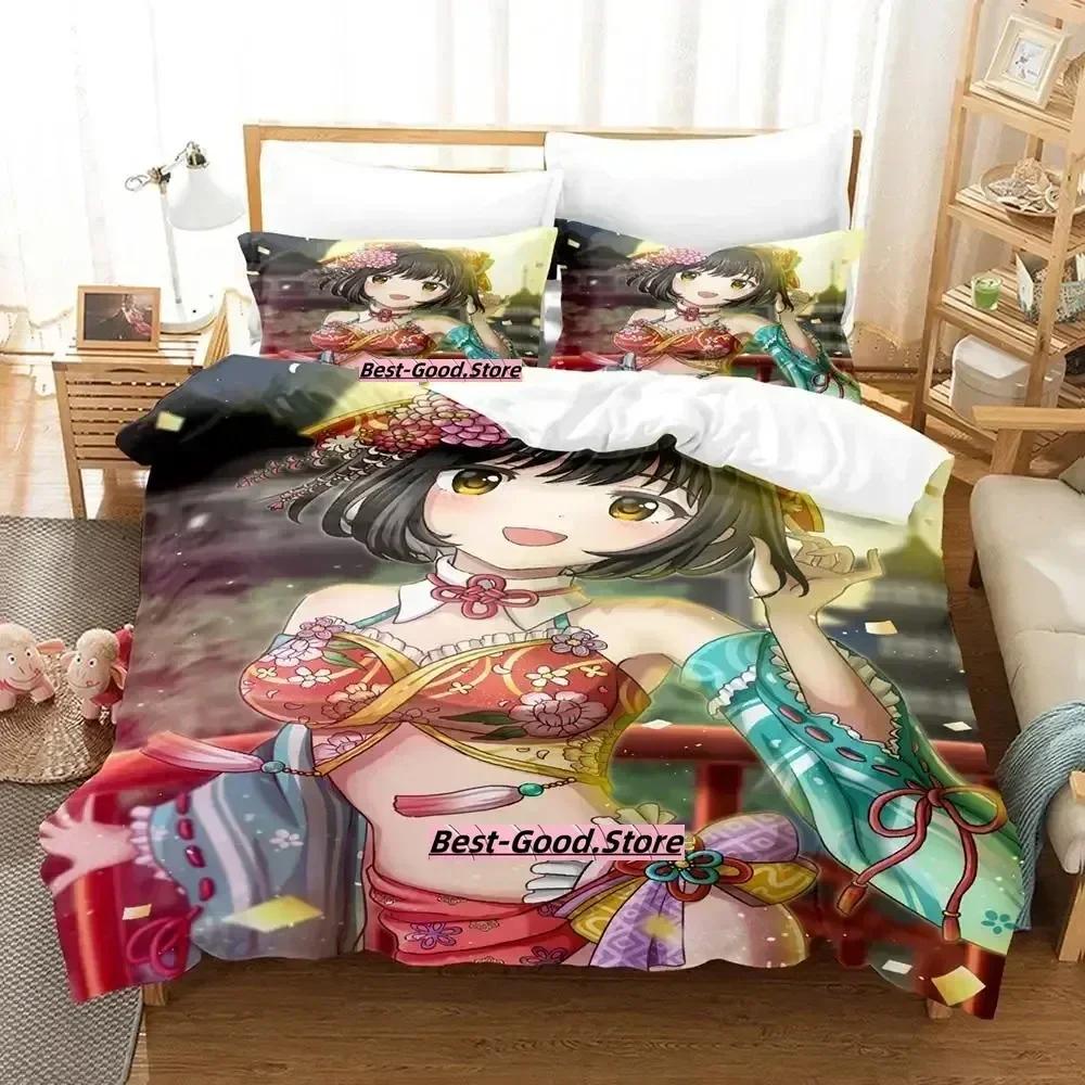 Takafuji Kako Bedding Set Single Twin Full Queen King Size Bed Set Adult Kid Bedroom Duvetcover Sets Anime Girls Bed