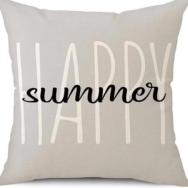 Spring and Summer Pillowcase Bedroom Living Room Sofa Pillowcase Linen Floral Decoration Pillow Cushion