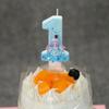 Princess Frozen Birthday Candles 0-9 Number Glitter Cake Candle Kids Girls Birthday Party Cake Topper Decoration Supplies