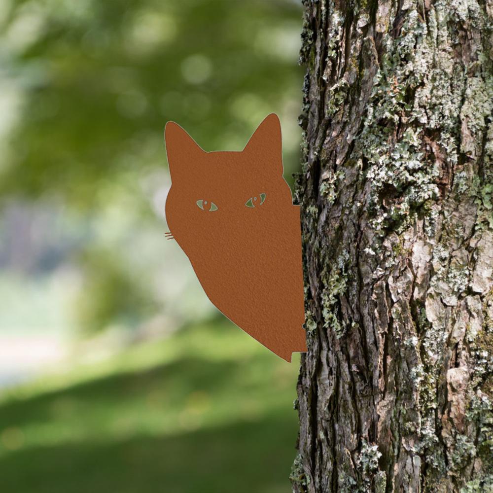 1 Stück entzückende Katzen-Gartenskulptur – unwiderstehliche Katzenskulptur als Geschenk und Rasenschmuck. Atemberaubende Iron-Art-Silhouette