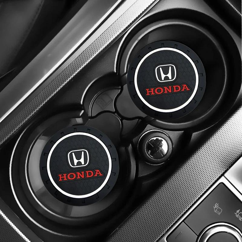 2Pcs Car Water Cup Groove Silicone Pad Auto Accessories For Honda civic accord fit jazz pilot CRV odyssey passport city shuttle PH2