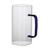 Shangqi Glass Square Mouth Cup with Colored Handle