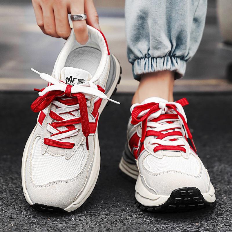 

Мужская обувь 2025 года, новая зимняя обувь с нескользящей подошвой для бега, спортивная обувь Forrest Gump, повседневная обувь для подростков, увеличивающая рост, модная обувь для пап 44