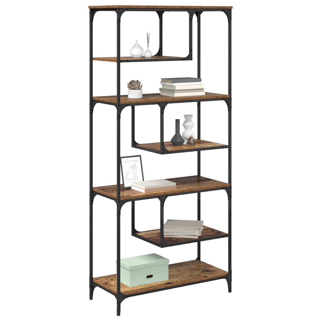 Vintage Wood Bookshelf 81 x 36 x 176 cm Engineered Wood