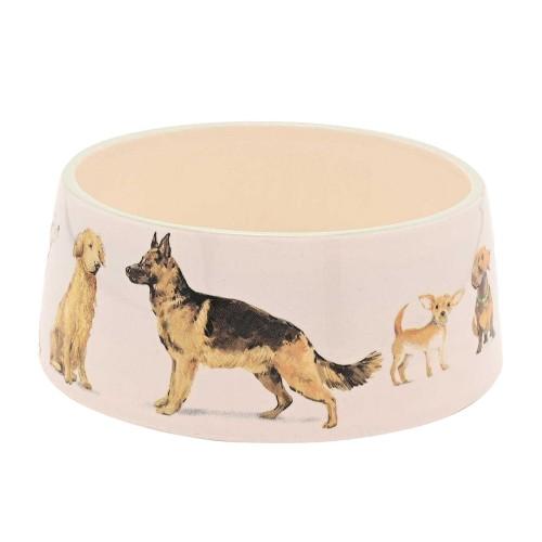 Ling Design La ciotola in ceramica per cani The Wildlife nero