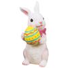 Easter Cartoon Rabbit Decor Resin Cute Bunny Statue Farmhouse Animal Rabbit Craft Gift for Boys Girls