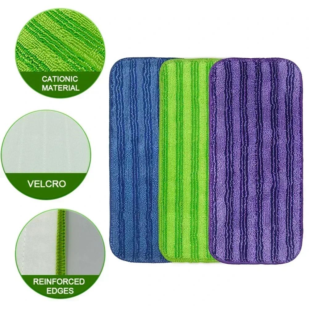 3/6pcs Reusable Mop Pads Set For Mop, Wet Jet Mop Pads Refills Microfiber For Household Cleaning