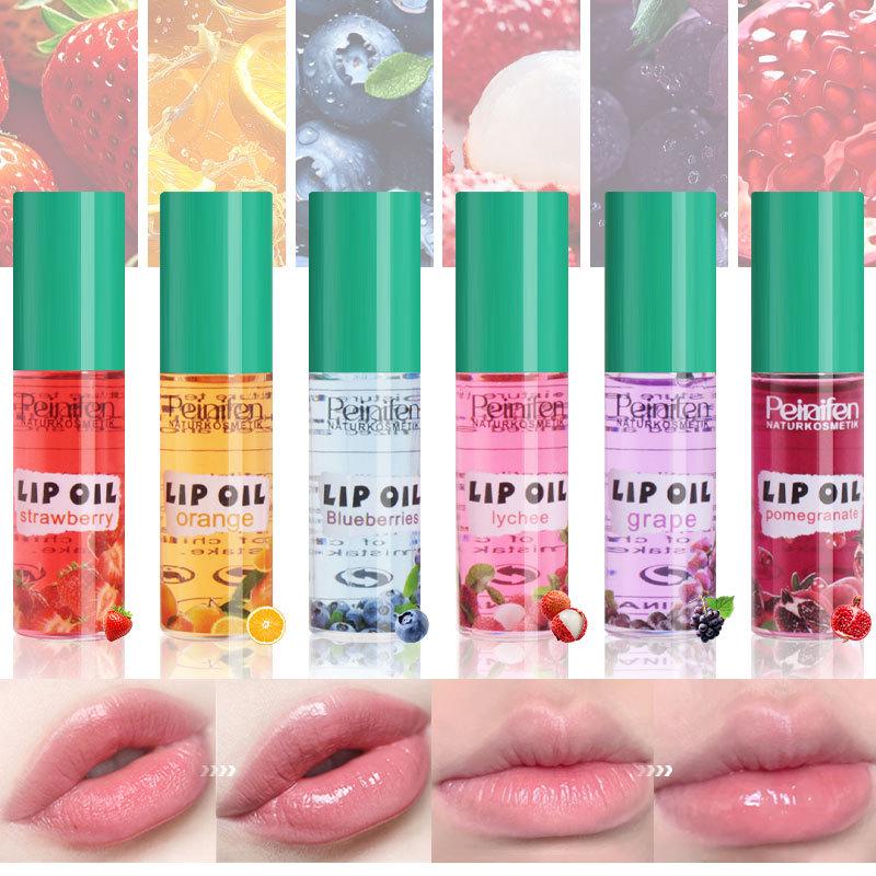 Pennyfen 6-teiliges nährendes Lippenöl-Roller-Set mit Fruchtduft