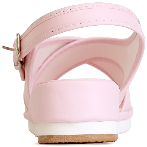 Wing Nurse WN7682 Women's Pink Large Nurse Sandals, Made In Japan, Comfortable To Wear