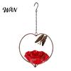 Heart-shaped Bird Feeder Outside Hummingbird Feeder, Weather-proof Metal Butterfly Bath, Bath Hanging Feeding Bowl for Outdoor Garden Patio Yard