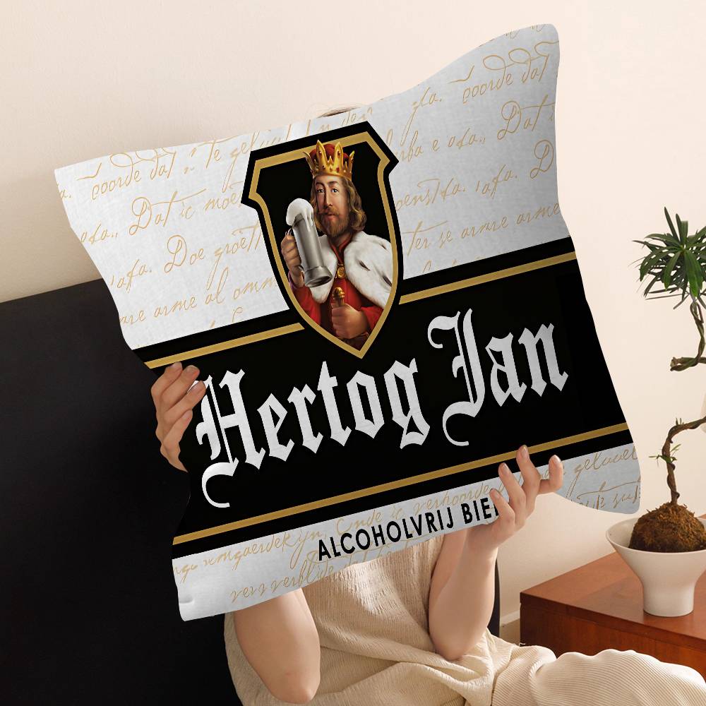 H-Hertog Jan Pillow Gift Home Office Decoration Bedroom Sofa Car Cushion Cover Case 45X45