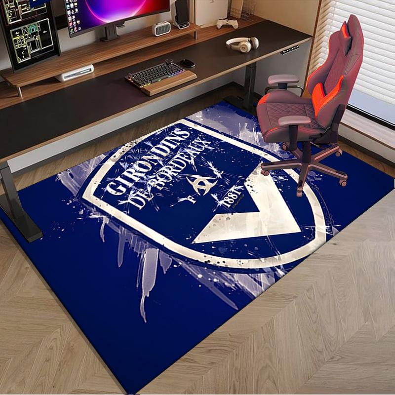 Giron-de Football Crest Printed Area Rug for Office, Chair Rug, Decorative Carpet Floor Mat, Large Size Fan gifts Christmas gifts