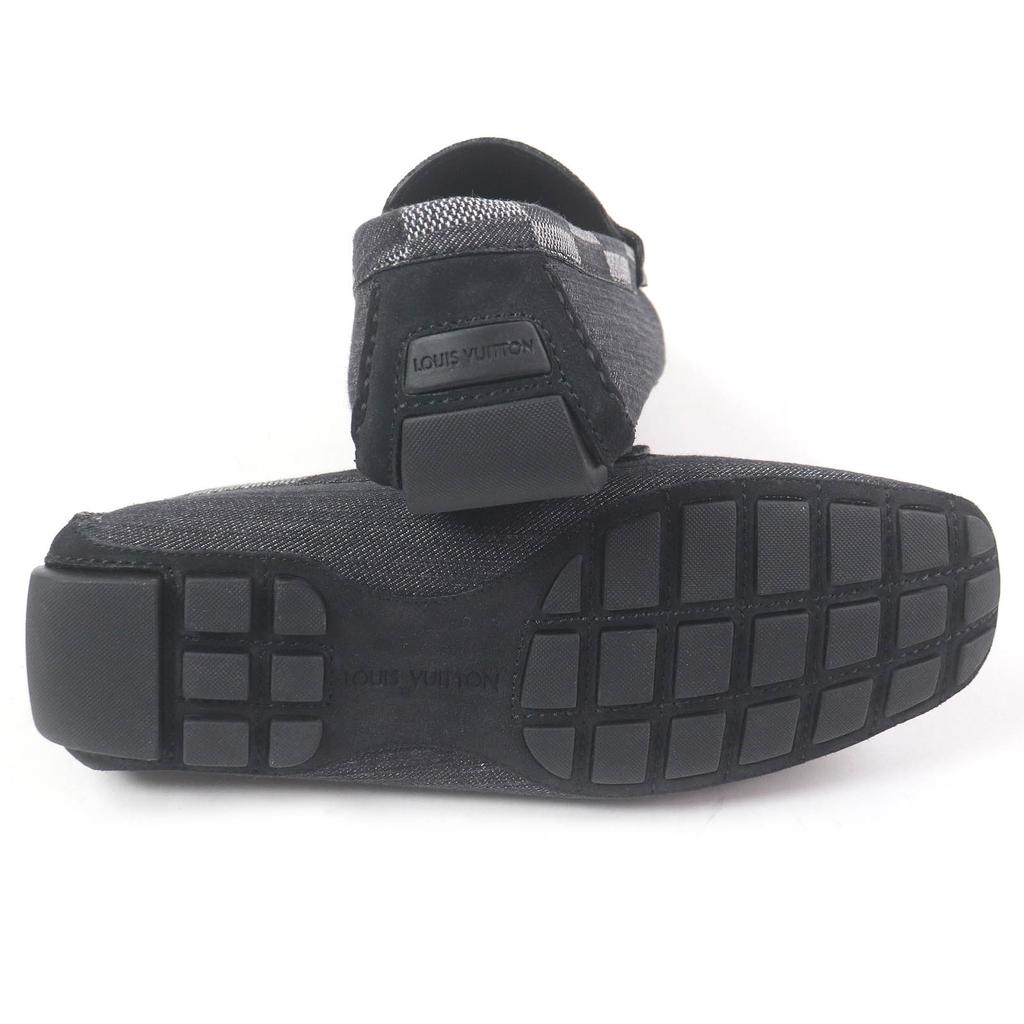 Excellent LOUIS VUITTON Driving shoes Monte Carlo Line Indigo blue denim mens 6 Used