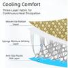 Rattan Weave Pet Cooling Mat Breathable Anti-Slip Cat Sleeping Mat with Pillow Cartoon Pattern Dogs Floor Cushion Car Travel