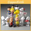 Schattig 12-delig Peanuts Charlie Brown Snoopy Lucy Franklin Figuur Taart Decoratie Set